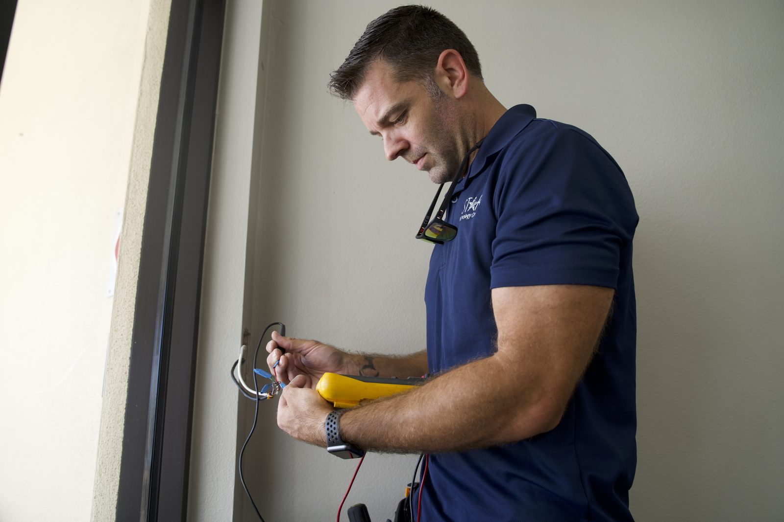 STAR technician testing access-control wiring